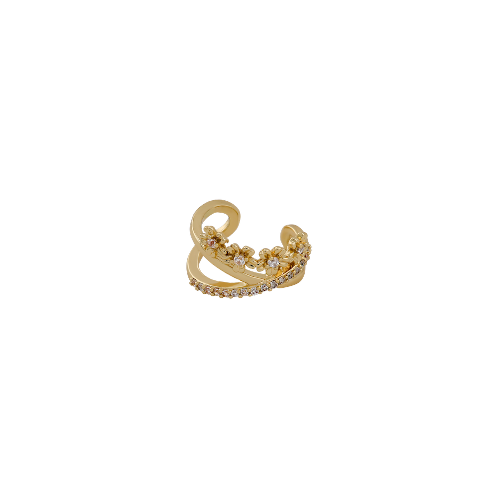 Golden blossom Ear cuff
