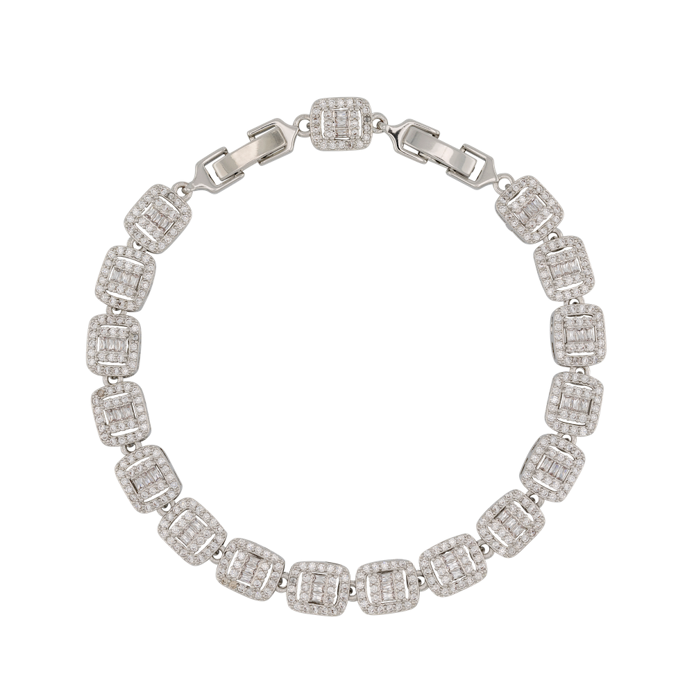 Diamond Baguette Row Armband