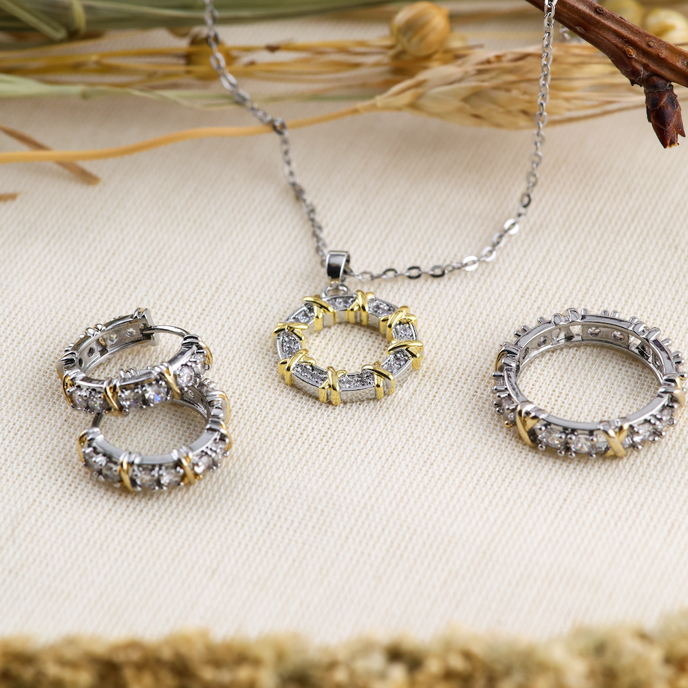 Silver wreath Ohrringe