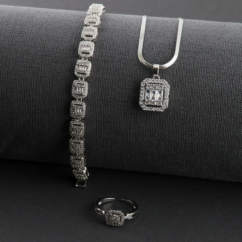 Diamond Baguette Row Armband