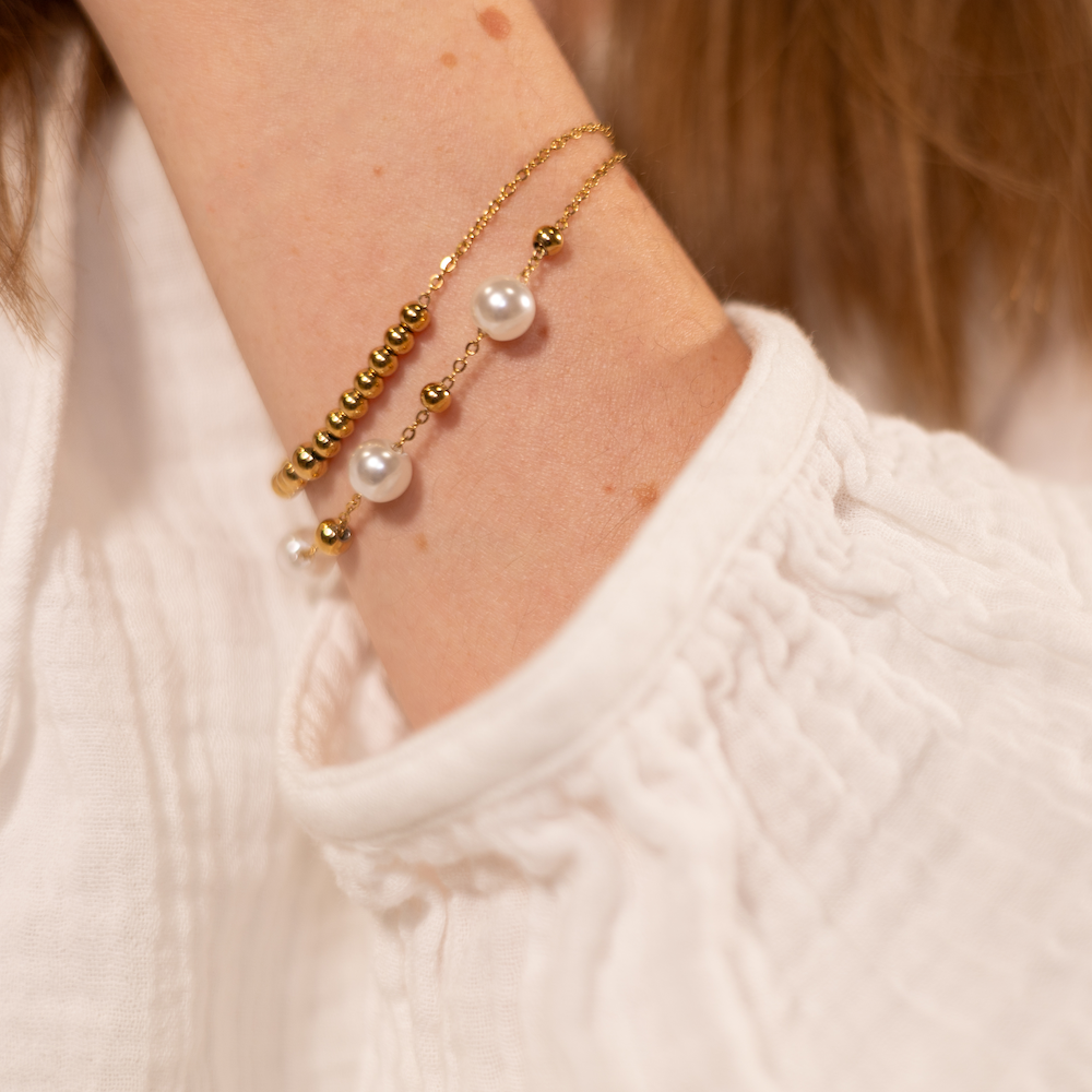 Golden Pearl Armband
