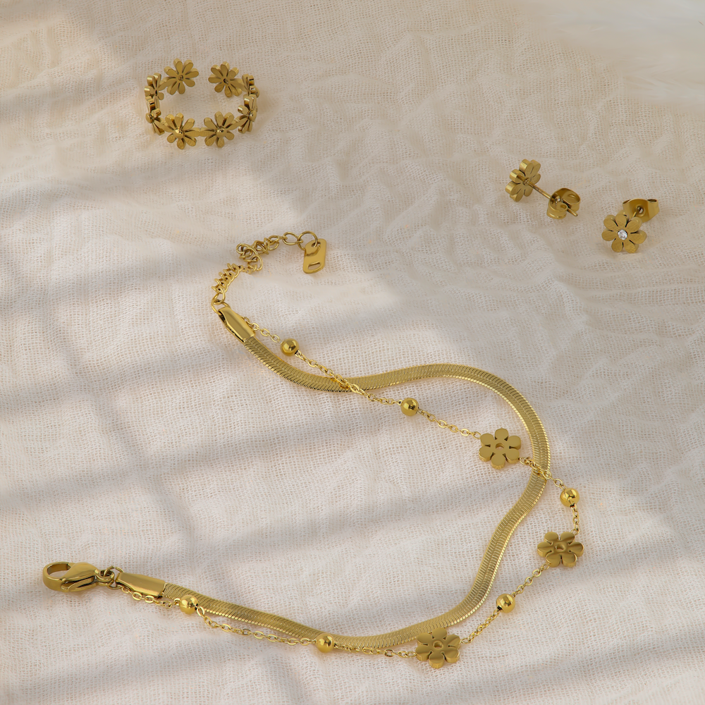Golden Blossom Armband