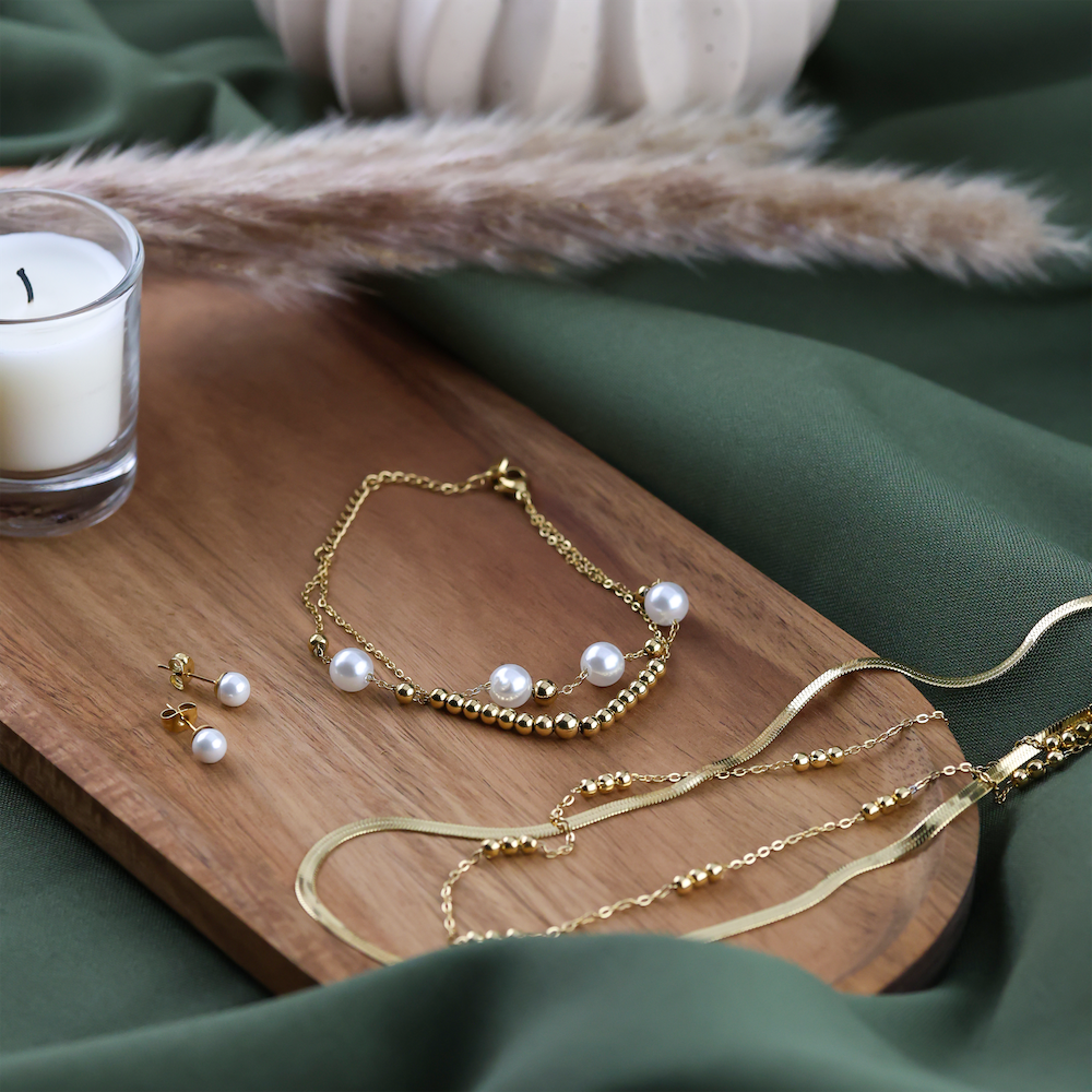 Golden Pearl Armband
