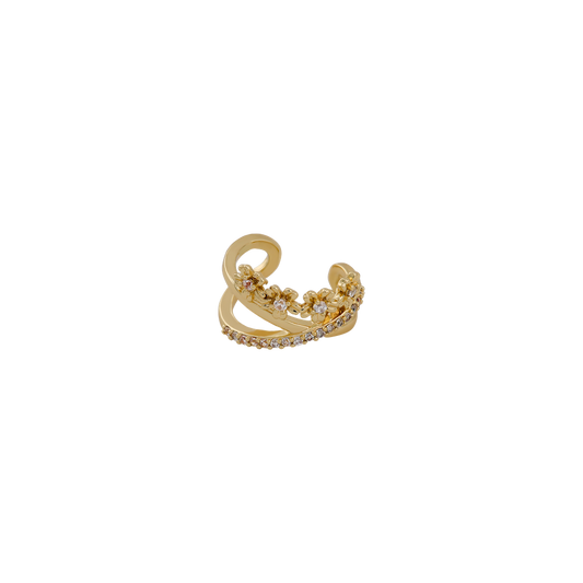 Golden blossom Ear cuff