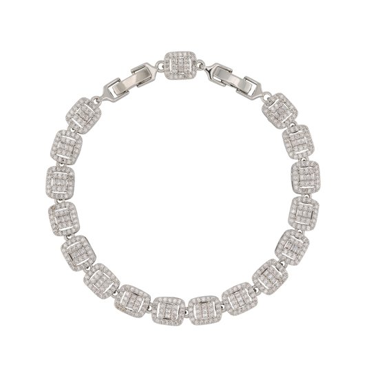 Diamond Baguette Row Armband