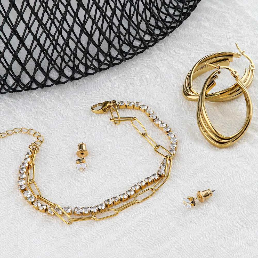 Two layer diamond Armband