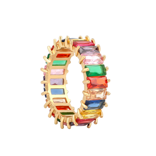 Oblong colorful Ring