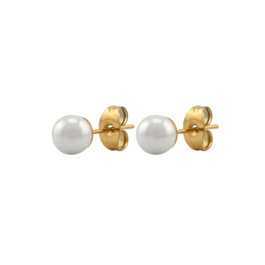 White pearl Ohrring